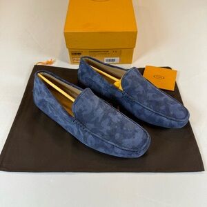 Tod’s Driver Loafers Blue Camo Size 7.5UK / 9.5US Brand New In Box MSRP $795